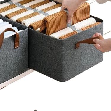 Imagem de Cesto Organizador Dobrável 35L Multiuso para Armário e Gavetas – Caixa Organizadora de Roupas com Tecido Catiônico Antipoeira, Portátil, Empilhável e Sem Montagem(1pcs)