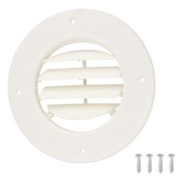 Imagem de LEONTOOL Capas de ventilação de teto RV de 16,5 cm para trailer interno, defletores de ventilação de teto de ar-condicionado ABS redondos RV com persiana giratória totalmente ajustável para fluxo de