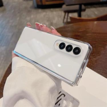 Imagem de Capa de telefone transparente Bumper para Samsung Galaxy Z Fold 6 3 4 5 5G Fold3 ZFold5 ZFold3 ZFold4 Capa protetora transparente, transparente, para Galaxy Z Fold 6