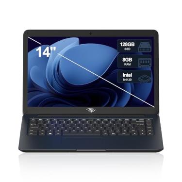 Imagem de LETSUNG Laptop Itel de 14 polegadas - Celeron N4120 (Dual-Core) | 8GB RAM | SSD de 128 GB | Design ultrafino | HDMI e USB 3.2 | WiFi 2,4G/5G | Webcam | para casa, escritório e escola