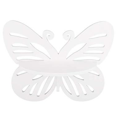 Imagem de GLOGLOW Prateleira de Armazenamento Em Forma de Borboleta, Material de PVC, Prateleira de Parede para Economia de Espaço, 13x4,72x10,63 Polegadas Nan Decoração Diária