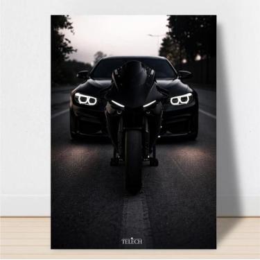 Imagem de Quadro Decorativo Moto Carro Esportivo BM Sala Casa Quarto Qualidade P