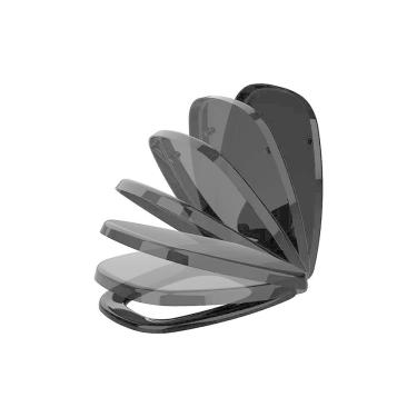 Imagem de Assento Turim Preto Termofixo Tupan Soft Close Vaso Eternit