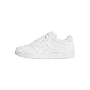 Imagem de adidas Tênis masculino clássico Hoops, Branco/Cinza, 37