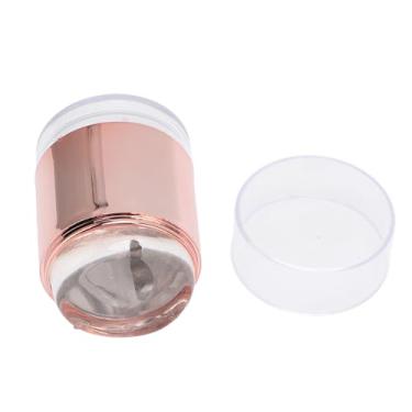 Imagem de Dioche Kit de Carimbo para Arte Em Unhas Adesivo Forte Transparente de Duas Cabeças para Arte Em Unhas Jelly Stamper Com Placa de Padrão Floral de Renda Ferramenta Profissional de (Rosa)