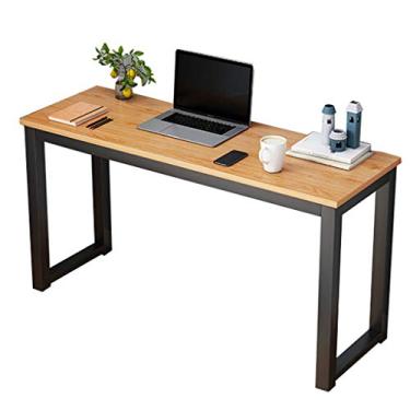 Imagem de Escrivaninha de computador, mesa de estudo para laptop, mesa de estudo simples, mesa de trabalho resistente, estação de trabalho de PC, para mesa de notebook de escritório doméstico (marrom 120 x 40