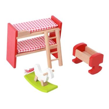 Imagem de Esquirla Conjunto de Móveis de Madeira para Casa de Bonecas - Brinquedo de Faz-Tudo - Móveis em Miniatura para Bonecas - Presente de Aniversário para Meninos e, Quarto Infantil