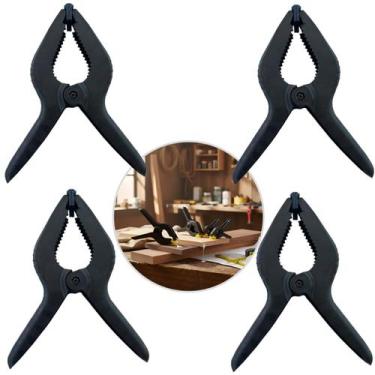 Imagem de Kit 4 Grampos Sargento Presilhas Multiuso Reforçado Marcenaria Fixa Te