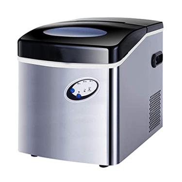 Imagem de Máquina de gelo de aço inoxidável para máquina de gelo para bancada de cubos de gelo domésticos prontos em 6 minutos 66lbs(30 kg) de gelo por 24 horas 5L qujunji