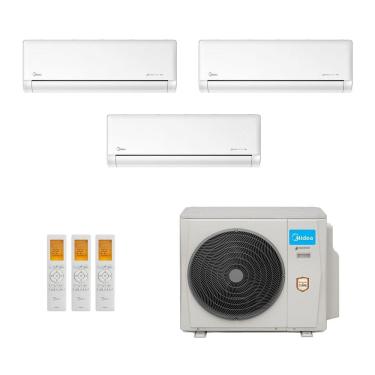 Imagem de Ar-Condicionado Multi Split Inverter Midea 36.000 (2x Evap HW 12.000 + 1x Evap HW 18.000) Quente/Frio 220V