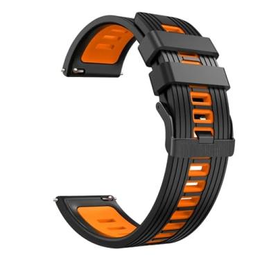Imagem de ONECM Pulseiras de relógio inteligente de 22 mm para Samsung Galaxy Watch 3/45mm/46mm/Gear S3 Frontier Pulseira de silicone (Cor: Estilo B, Tamanho: 22mm Universal)