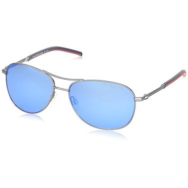 Imagem de Tommy Hilfiger Óculos de sol masculinos modernos, R80/Zs Mt Dark Ruth, 59