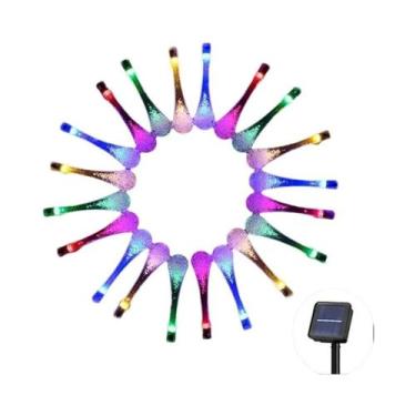 Imagem de Luzes De Cordão Solares À Prova d'Água Para Exterior, Luzes De Fada Em