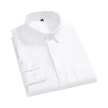 Imagem de Camisa Oxford Masculina Oversized 10XL 11XL 100% Algodão Moda Casual N
