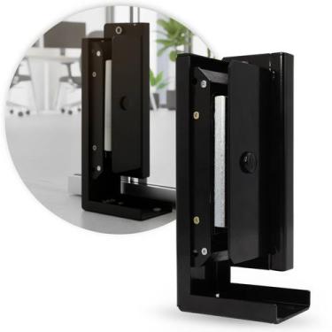 Imagem de Fechadura Eletromagnética Eletroimã 150Kg Piso S/Sensor Ipec, PRETO