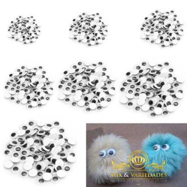 Imagem de Olhos Móveis 100un Para Amigurumi Artesanatos - Mix&Variedades, 8mm