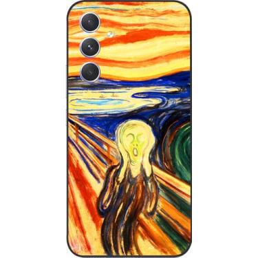 Imagem de Berkin Arts Compatível com Samsung Galaxy A55 5G Capa de Silicone Capa de Telemóvel Arte de Choque Pintura Abstrata (Edvard Munch-O Grito)