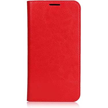 Imagem de EKESA Coldre de capa de telefone com suporte fólio, para Apple iPhone 14 Plus (2022) 6,7 polegadas carteira de couro à prova de choque [porta-cartão] (cor: vermelho)