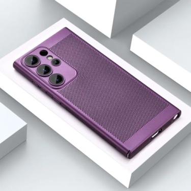Imagem de Capa de celular com dissipação de calor para Samsung Galaxy S25 S24 S23 S22 S21 Ultra Plus S20 Fe A54 A34 A24 A73 A53 A33 A52 A32 (Para S24 Ultra/Roxo)