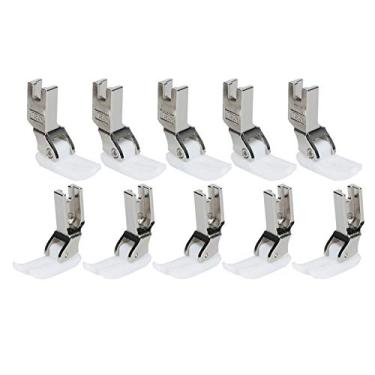 Imagem de Acessórios para máquina de costura de calcador 10 unidades de aço inoxidável plástico para máquina de costura industrial Calcador T350 para jaquetas de couro Suprimentos para