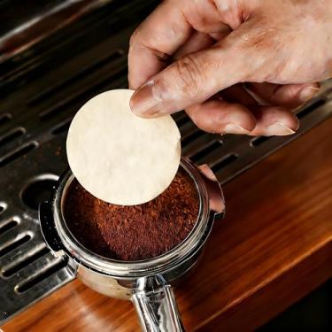 Imagem de Papel de filtro de café redondo, 100 folhas, preparação suave para casa e escritório