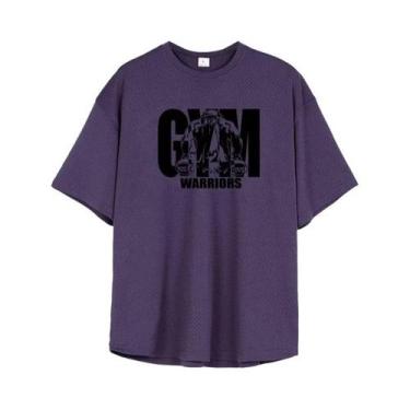 Imagem de Camiseta Masculina Casual Esportiva Oversized Solta Para Academia Fitn