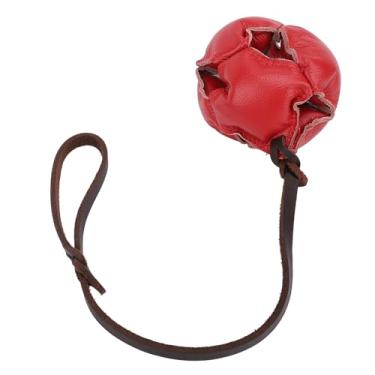 Imagem de SIWOTED Bola de treinamento para cães, liberação de energia, reduz a ansiedade, exercício interativo e bola de recompensa na corda, brinquedo para cães pequenos e médios (Vermelha)