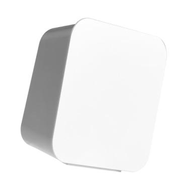 Imagem de Porta Cotonetes de Parede com Tampa Flip Top Organizador Sem Furaco para Banheiro Algodão Cosmético Tampões Maquiagem Ca