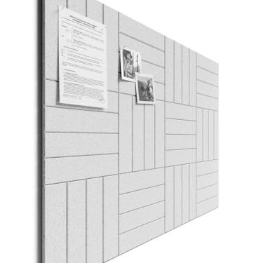 Imagem de Bumusty Quadro de avisos grande de feltro 122 cm x 91 cm Alternativo para quadro de cortiça - pacote com 12 com 70 abas adesivas removíveis seguras, quadros de cortiça para paredes, quadro de cortiça