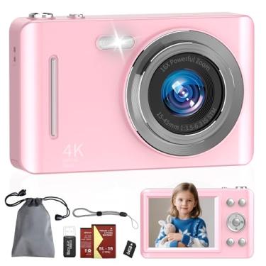 Imagem de Câmera digital, câmeras para crianças, câmeras digitais de apontar e fotografar, antivibração, carimbo de data, câmeras pequenas compactas para fotografia