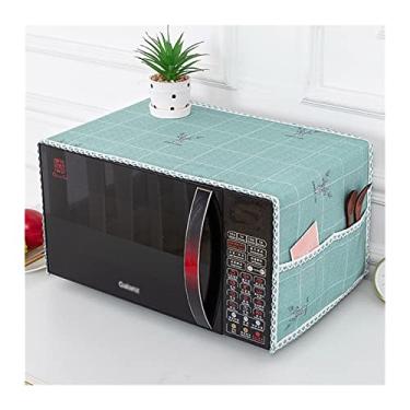 Imagem de Capa para máquina de lavar roupa Capa de forno de micro-ondas com bolsos Dusoof Capas protetoras laváveis acessórios de cozinha doméstica para eletrodomésticos (A 34 x 100 cm)