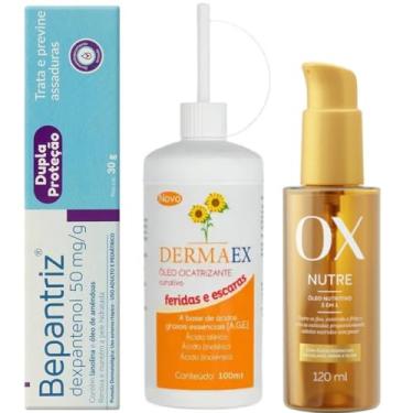 Imagem de Pomada Para Assaduras 30g + Dermaex 200ml + OX Nutre 120ml 3 em 1