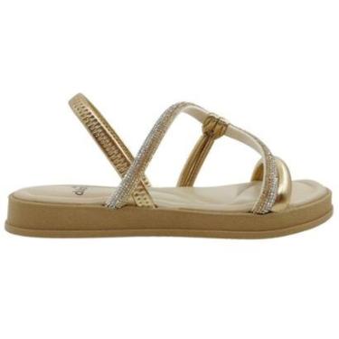 Imagem de Sandália Feminina Papete Flatform Casual Dia a Dia Passeio com Strass Calce Fácil Conforto Dakota Y8-Feminino