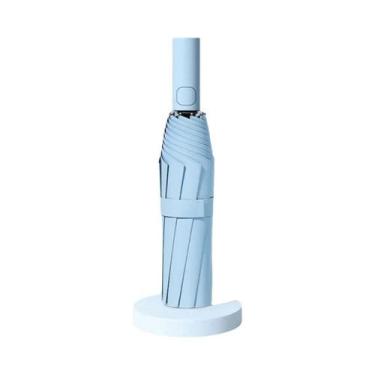 Imagem de Guarda-chuva Automático Grande De Cor Sólida Com Proteção UV, Leve E D
