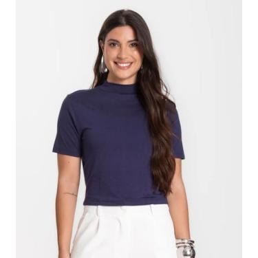 Imagem de Blusa Cropped Feminina Select Azul, P, Azul