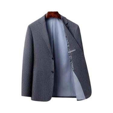 Imagem de Blazer Masculino Slim Fit De Cor Sólida Para Negócios Casuais E Casame
