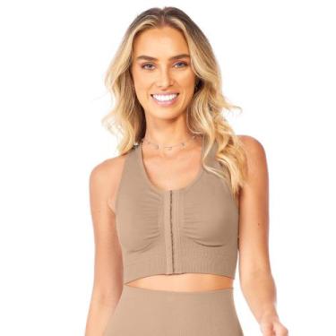 Imagem de Sutiã Top Modelador Fecho Frontal com Bojo Zee Rucci, Bege, G