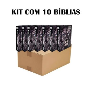 Imagem de Kit 10 Bíblias Leão Brochura - Edição de Promessas - REI DAS BIBLIAS