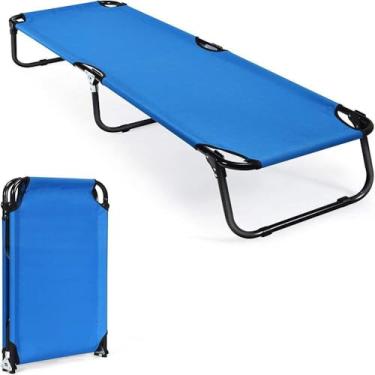 Imagem de Cama Dobravel Campanha Camping Portatil Solteiro Pesca Praia
