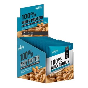 Imagem de Whey 100% - 10 Sachês 40g Paçoca - Shark Pro-Masculino