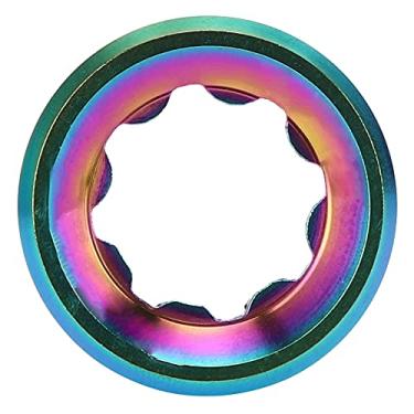 Imagem de Cuofyunl m20x8 rt122 estrada liga de titânio integrado pedaleira tampa parafuso suporte inferior da bicicleta (RT122 colorido)