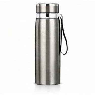Imagem de Garrafa Térmica 1000ml Inox com infunsor prata Dourada De Água Café Parede Dupla