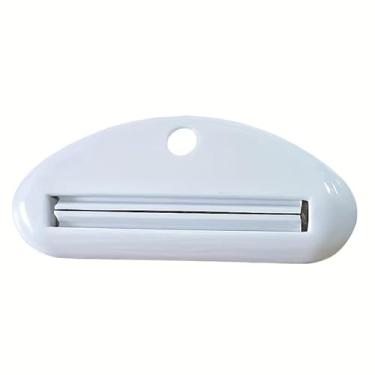 Imagem de Dispensador de pasta de dente com alavanca sem contato de um toque, plástico durável, tampa codificada por cores, tubo padrão compatível