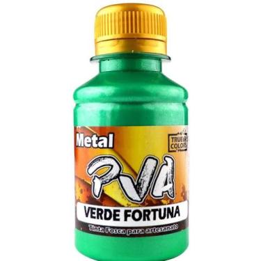 Imagem de Tinta PVA Metal True Colors Verde Fortuna 100 ml - Efeito Metálico - n