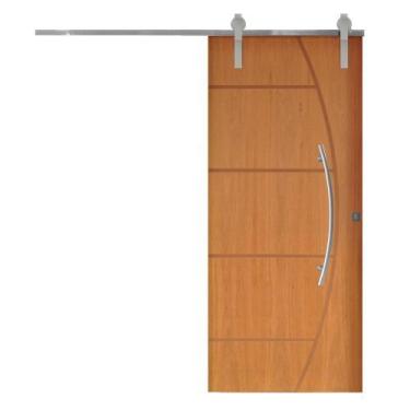 Imagem de Porta de Correr Belissima 6 Trilho Soft Pux. Curvo Cromado 82 x 2.10 L