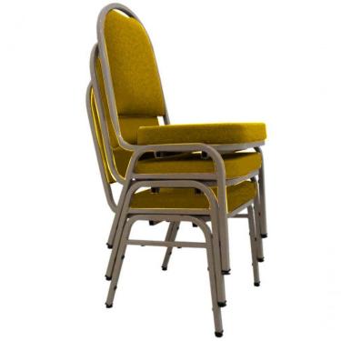 Imagem de 03 Cadeiras Para Hotel E Auditório Linha Hotel Amarelo