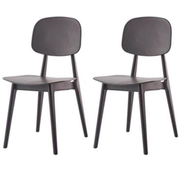 Imagem de Kit 2 Cadeiras Vegas Com Estrutura Em Polipropileno Fratini Preto