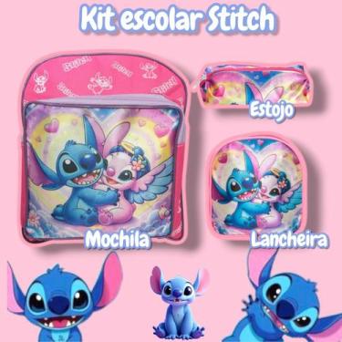 Imagem de Kit Mochila Escolar Menina Costas Tam P Creche Resistente - Plike