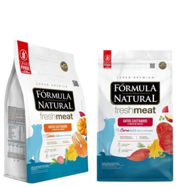 Imagem de Ração Fresh Meat Gato Castrado Carne ou Salmão 1 kg - - Fórmula Natura