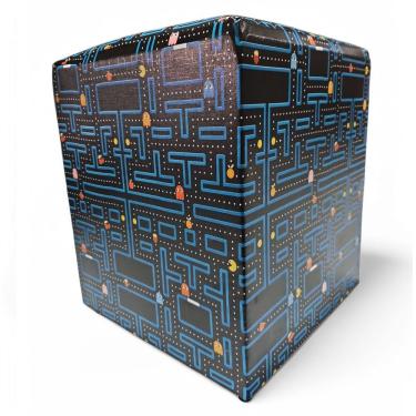 Imagem de Puff Banqueta Quadrado Cubo Decorativo Courino e Suede Game Courino